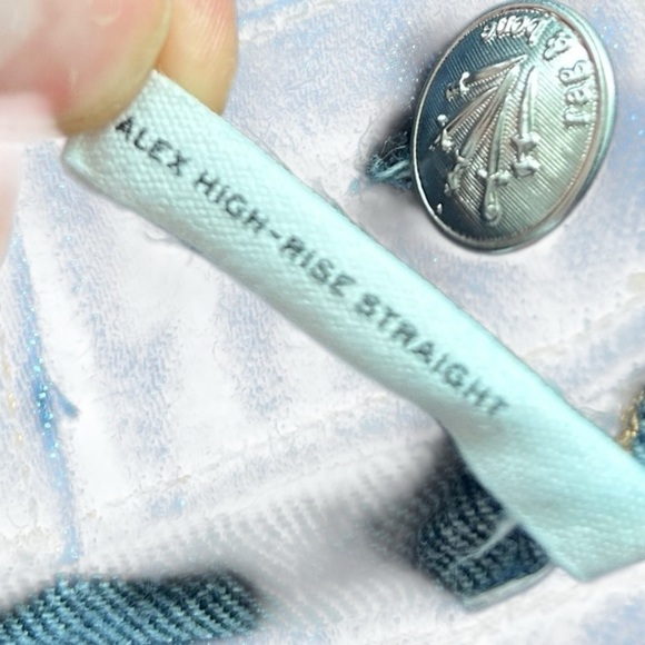 Rag & Bone Alex High Rise Straight in Rinse Dark Wash Rigid Denim Jeans Size 26 - Picture 7 of 9